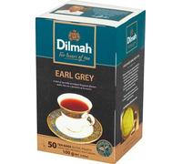 Dilmah Earl Grey Tea - Thé noir de Ceylan avec la saveur de la bergamote Sri Lanka Dilmah, sachets de thé dans une pochette en aluminium - 50 sachets de thé 100g (3.53 oz)