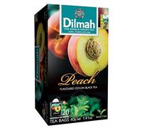Dilmah Peach Flavored Black Tea - 20 sacs à thé - Thé noir de Ceylan aromatisé à la pêche de Dilmah