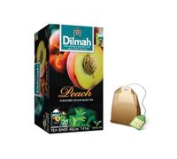 Dilmah® | Thé noir à la pêche | Thé noir de Ceylan saveur fruits - 1 x 20 sachets de thé (40 Gr)