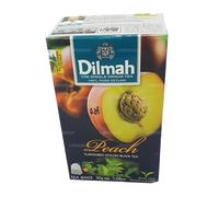 Dilmah Thé noir de Ceylan aromatisé à la pêche - 20 sachets de thé - Thé véritable du Sri Lanka Ceylan