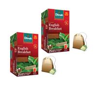 Dilmah® | Thé noir gastronomique Petit-déjeuner anglais | Thé de Ceylan d'origine unique, brillant et corsé - 2 x 25 sachets de thé (2 x 50 Gr)