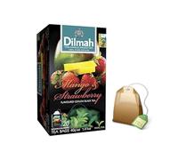 Dilmah® | Thé noir mangue et fraise | Thé noir de Ceylan Arômes de fruits tropicaux - 1 x 20 sachets de thé (40 Gr)
