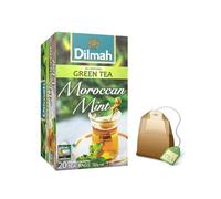 Dilmah® | Thé vert pur et menthe marocaine | Thé vert de Ceylan et feuilles de menthe poivrée - 20 sachets de thé (30 Gr)