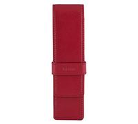 DiLoro Stylo Trousse Italie Cuir véritable Double Porte-Stylo Double Pen Case Red