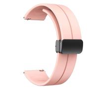 Diloy Bracelet BR45 silicone - Fermeture magnétique - Montre connectée - 20mm 22mm - Attache rapide, souple et moderne Rose Clair 20mm
