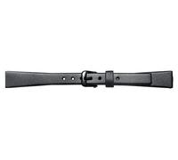Diloy Bracelet de montre compatible Casio LQ-139 12mm Ref L6 | Bracelet noir en résine de polyuréthane et caoutchouc - Consultez le guide des tailles pour vérifier la compatibilité