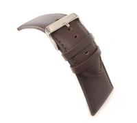 Diloy Bracelet de montre en cuir de vachette lisse 26mm 28mm 30mm 32mm 34mm 36mm 38mm 40mm Ref. 302EA Marron Foncé 28mm