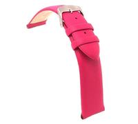 Diloy Bracelet en cuir pour montre habillée - Cuir de vache sans couture, bombé, design minimaliste et élégant, boucle en acier - Tailles 12mm, 14mm, 16mm, 18mm, 20mm, 22mm 301 Rose 14mm