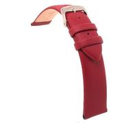 Diloy Bracelet en cuir pour montre habillée - Cuir de vache sans couture, bombé, design minimaliste et élégant, boucle en acier - Tailles 12mm, 14mm, 16mm, 18mm, 20mm, 22mm 301 Bordeaux 12mm