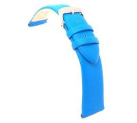 Diloy Bracelet en cuir pour montre habillée - Cuir de vache sans couture, bombé, design minimaliste et élégant, boucle en acier - Tailles 12mm, 14mm, 16mm, 18mm, 20mm, 22mm 301 Bleu Ciel 12mm