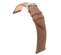 Diloy Bracelet en cuir pour montre habillée - Cuir de vache sans couture, bombé, design minimaliste et élégant, boucle en acier - Tailles 12mm, 14mm, 16mm, 18mm, 20mm, 22mm 301 Beige 14mm