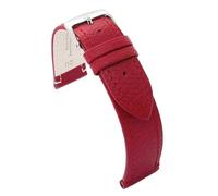 Diloy Bracelet Montre en Cuir de Veau Grain Bison - Style Classique, Boucle Acier - Pour Montres Habillées - Tailles 12mm, 14mm, 16mm, 18mm, 20mm, 22mm P178 Bordeaux 12mm