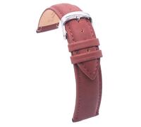 Diloy Bracelet Montre en Cuir de Veau Graissé - Style Classique Rembourré - Boucle en Acier - Compatible avec Daniel Wellington - Tailles 12mm, 14mm, 16mm, 18mm, 20mm, 22mm 77 Brun Intermédiaire