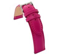 Diloy Bracelet XL en cuir pour montre classique cuir de vache lisse cousu bombé longueur spéciale tailles 10mm 12mm 14mm 16mm 18mm 20mm 22mm 24mm 26mm 28mm 30mm 302EL Rose 12mm