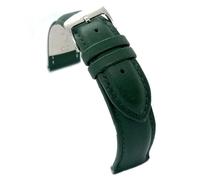 Diloy Bracelet XL en cuir pour montre classique cuir de vache lisse cousu bombé longueur spéciale tailles 10mm 12mm 14mm 16mm 18mm 20mm 22mm 24mm 26mm 28mm 30mm 302EL Vert Militaire 12mm