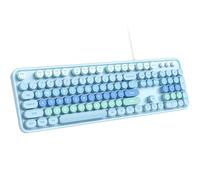 Dilter Clavier USB filaire à grand imprimé, 104 touches, clavier de machine à écrire, Plug and Play, clavier d'ordinateur de bureau avec pavé numérique pour Windows, PC, ordinateur portable, bureau