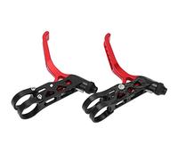 Dilwe 1 paire de leviers de frein en alliage d'aluminium pour vélo Brompton 3sixty Mountain Bike (rouge)