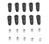 Dilwe 10 Pièces M4 RC Embouts de Biellette, Jeu D'extrémités de Rotule de Biellette M4 en Plastique, Embout de Biellette de Direction, Lien de Rotule pour SCX10 I II III