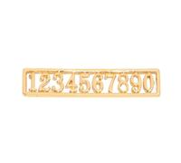 Dilwe 10pcs Numéros de Portes en Or Miniature pour 1:12 Scale Dollhouse, Life Lifekey Tiny House Address Plaques Decor (Gold Color)