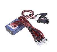 Dilwe 12 LED de RC Voiture, Système D'éclairage Kit LED Flash pour 1/10 1/8 RC Voiture/Camion
