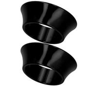 Dilwe 2 pièces 15mm rondelle Conique de vélo CNC en Alliage d'aluminium Fourche Avant de vélo entretoise de Broche Conique Ronde(Noir) Bicyclettes et pièces détachées
