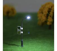 Dilwe 20pcs 1/50 à échelle Blanche Blanc LAXET LAMPOS LED Lampe LED pour LA MODÈLE Railway Paysage, Model Street Lights, Allumez Votre Mise en Page de Paysage, Idéal pour Les Amateurs de Modèles et