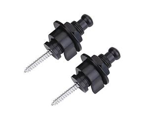 Dilwe 2Pcs Fixations de Sangle de Guitare, Sangle de Verrouillage Anti-dérapant Accessoire pour Guitare électrique Basse (Noir)