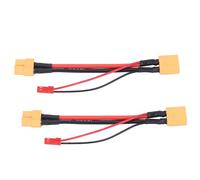 Dilwe 2Pcs XT60 Femelle à 14 AWG XT60 Mâle et 22 AWG JST Mâle Connecteur Adaptateur Câble RC Accessoire