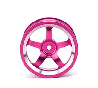 Dilwe 4 Pièces 1/10 Moyeu de Roue RC, Adaptateur de Moyeu Hexagonal D'entraînement de Roue en Alliage D'aluminium pour Voiture de Dérive de Tourisme HSP 94123 (Pink)