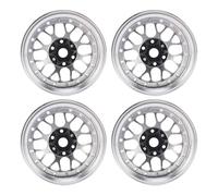 Dilwe 4 Pièces Jantes de Roue RC de 2,2 Pouces, Jantes de Roue sur Chenilles RC en Alliage D'aluminium, Bonne Dissipation Thermique Anodisée Dure pour Modèle de Télécommande 1/10 (Ti Couleur)