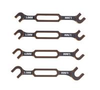 Dilwe 4PCS RC Clé De Voiture Outil De Réparation, 3.0/3.2/3.5/3.7/4.0/5.0/5.5/6.0mm RC Tendeur Écrou Rotule Remover Universal Upgrade Pièces (GOLD)