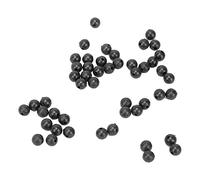 Dilwe 50 Pcs 8 Mm Haricots Spatiaux, Bouchon de Ligne de Pêche en Gel de Silice avec Forme Ronde Douce pour la Pêche de Nuit, Protection de Canne à en Eau Profonde (Black)
