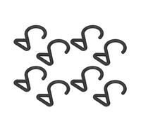 Dilwe 60 Crochets de Suspension en Forme de 2 Pièces, Crochet Rotatif à Forte capacité de Charge pour Auvent de Tente, Pare-soleil, avec Conception Durable en Plastique Noir (Diamètre interne