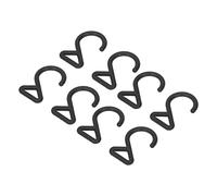 Dilwe 60 Crochets de Suspension en Forme de 2 Pièces, Crochet Rotatif à Forte capacité de Charge pour Auvent de Tente, Pare-soleil, avec Conception Durable en Plastique Noir (Diamètre interne