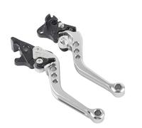 Dilwe Accesorios Para Motos, Levier de Frein en Aluminium et Poignées d'embrayage, qualité Usinée CNC pour Motos GY6 CG125 (Argent Blanc)