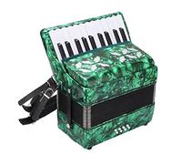 Dilwe Accordéon 22 Touches, 8 Basses, Accordage Professionnel, Anches en érable ABS, Sangles Réglables, Idéal pour Débutants, étudiants et Performances à Domicile ou sur scène. (GREEN)