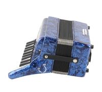 Dilwe Accordéon, Instrument de Musique à Clavier 22 Touches 8 Basses avec Sangles Réglables, Touches de Texture de Piano en Bois Massif Fabriquées à la Main Professionnelles pour