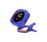 Dilwe Accordeur Chromatique à Clipser, Accordeur de Guitare avec écran Couleur et Clip Rotatif à 360° Rechargeable pour Basse, Violon et ukulélé (BLUE)