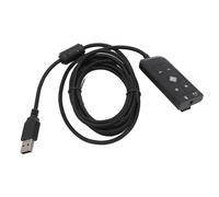 Dilwe Adaptateur de Carte Son USB vers Jack 3,5 Mm avec Son Surround Virtuel Immersif pour Cloud II, Contrôle du Volume du Microphone pour Les Joueurs