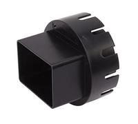 Dilwe Adaptateur de Tuyau de Descente, Connecteur de Vidange d'eau de Pluie en Plastique Durable pour Un Système de Drainage Efficace avec Vis (L)