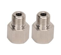 Dilwe Adaptateur d'émetteur de Manomètre, Adaptateur de Manomètre d'huile en Acier Inoxydable 1 8 Pouces NPT Femelle vers M10 X 1 0 Mâle, Filetage étanche adapté aux Manomètres sur la Plupart des