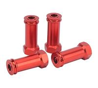 Dilwe Adaptateur d'extension Hexagonal de Moyeu de Roue RC, Convertisseur d'extension de Roue en Alliage 'Aluminium pour Voiture RC 144001 1/14 avec Amplificateur de Haute Résistance et de (Rouge)