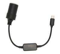 Dilwe Adaptateur USB C vers allume-cigare, matériau PVC, conversion de puissance efficace, protection contre les surcharges intelligente, idéal pour la caméra de voiture et l'électronique de voiture