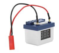 Dilwe Alarme Basse Tension de Batterie RC, Affichage LED avec Réglage de Tension Réglable et Alerte Sonore, pour Voiture Télécommandée 1/8 1/10 SCX10 (White)