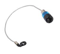 Dilwe Alarme de Touche de Pêche, 3 Pièces, Indicateur de Touche en Acier Inoxydable ABS Phosphorescent avec Tendeur Sensible, Chaîne Souple pour la Pêche à la Carpe, Accessoires de (Blue)