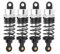 Dilwe Amortisseur RC, Amortisseur en Aluminium 4 pièces avec refonte Compatible avec l'escalade de Voiture RC HSP 1/10(Argent)