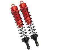 Dilwe Amortisseur RC Réglable Rempli D'huile, 2 Pièces, 140mm, pour Voiture Slash 2WD à échelle 1/8, Amortisseur RC en Alliage (Rouge)
