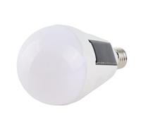 Dilwe Ampoule LED à Panneau Solaire, Lumière de Secours Portable Haute luminosité pour Randonnée Camping et Usage Domestique, Base à Vis E27 étanche (12W)