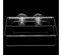 Dilwe Anneau d'alimentation en Acrylique Durable pour Aquarium avec Ventouse, Large Zone d'alimentation, Transparent pour L'observation des Poissons, 2 Tailles (L)