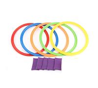 Dilwe Anneaux d'agilité, Cerceaux D'entraînement, 5 Pièces, PVC, Diamètre 28 Cm, for Exercices de Vitesse et Coordination